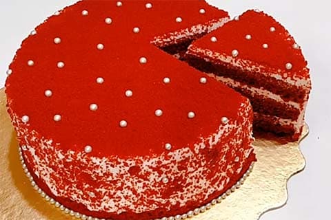 Red Velvet Sweet Potato Pie Cake