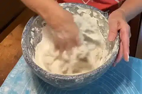 Now form a dough for dumplings