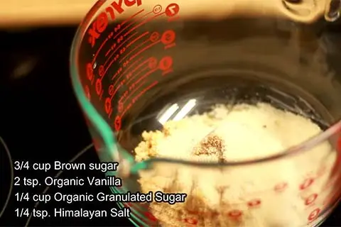 Combine vanilla, sugars, and salt