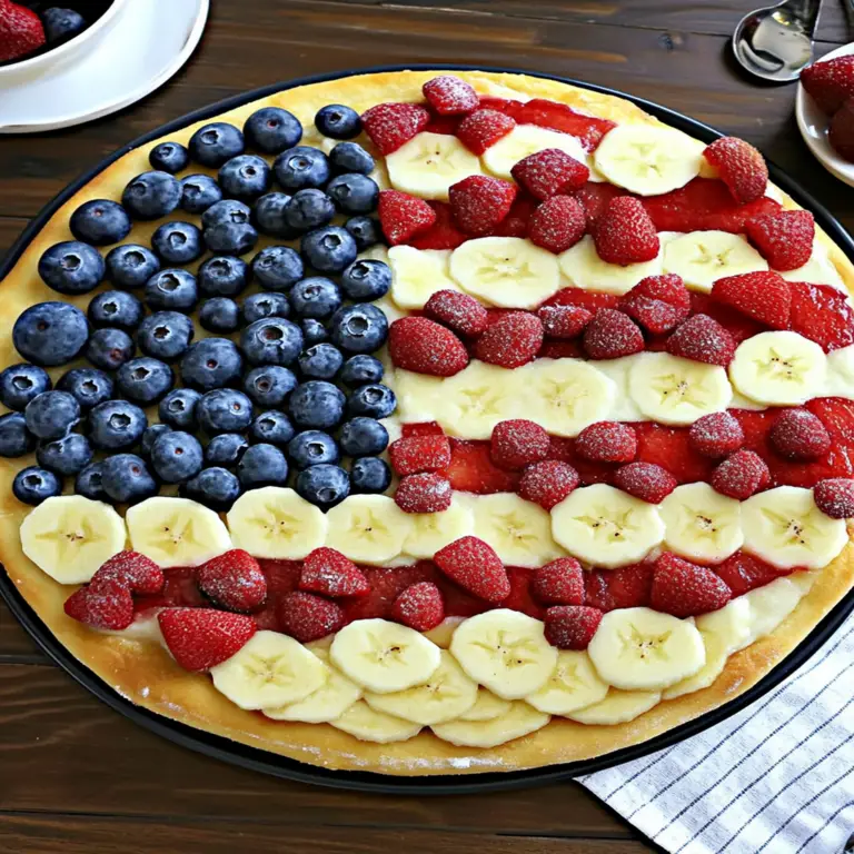 Festive American Flag Fruit Pizza Recipe for Summer Fun