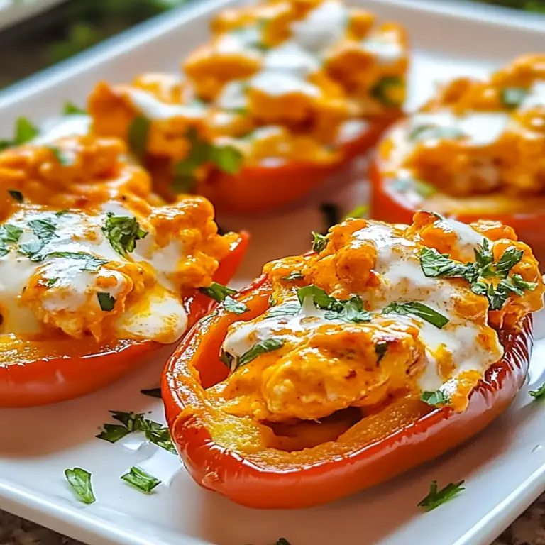 Spicy Buffalo Chicken Stuffed Peppers Recipe Delight