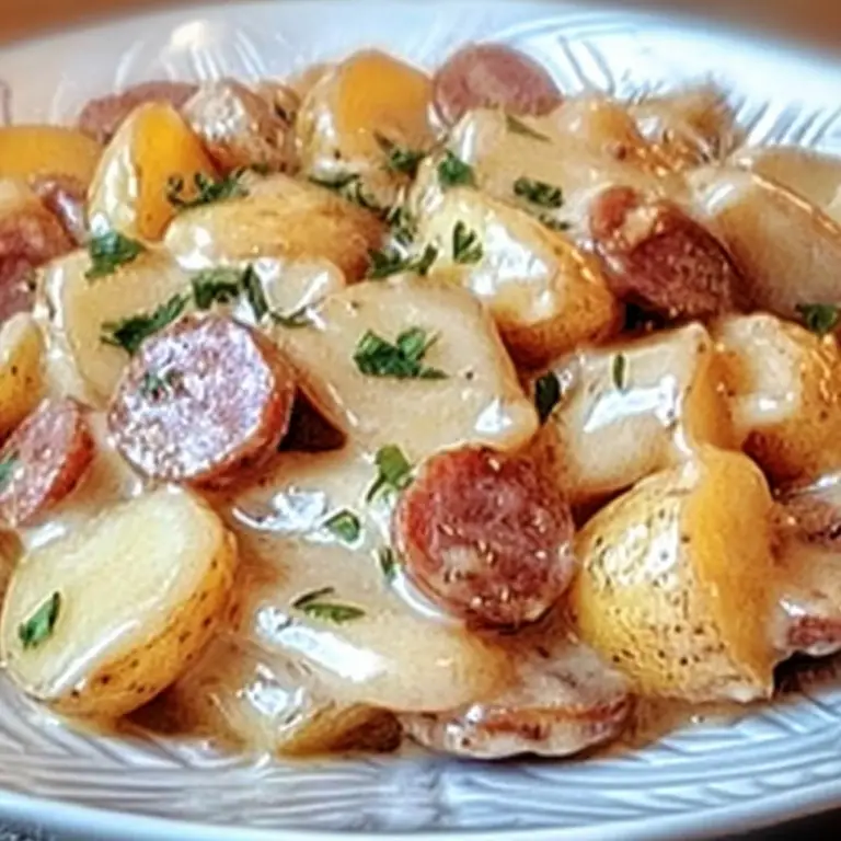 Irresistible Cheesy Ranch Potatoes and Smoked Sausage