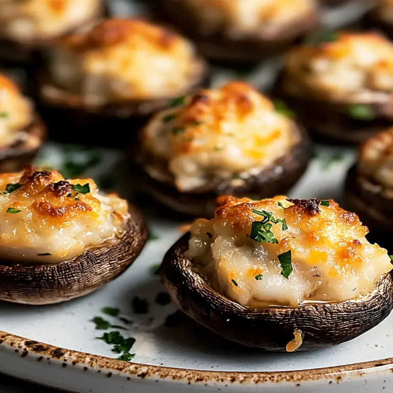 Delicious Crab Stuffed Mushrooms Recipe for Appetizers