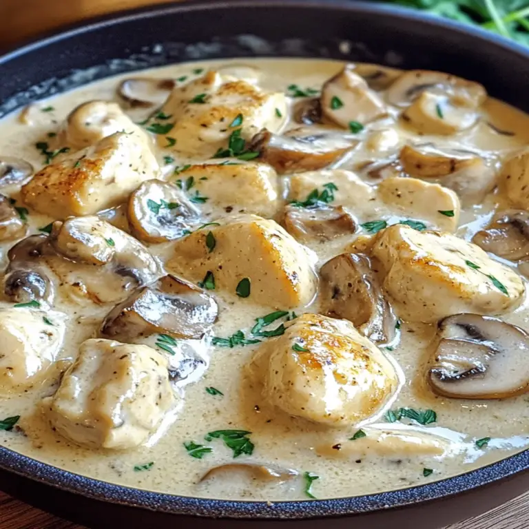 Indulge in Creamy Mushroom Asiago Chicken Delight