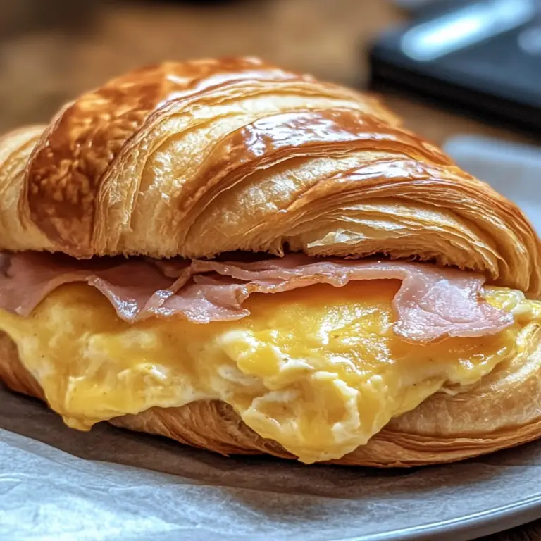Delightful Easy Croissant Breakfast Sandwiches Recipe