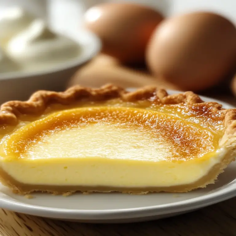 Irresistible Egg Custard Pie: A Creamy Delight Recipe