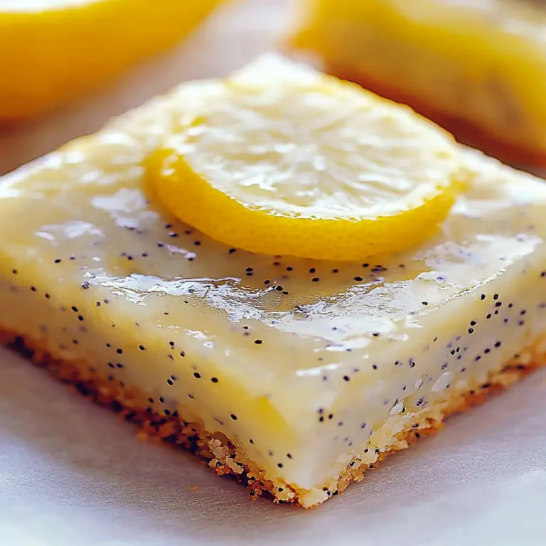 Irresistible Glazed Lemon Poppy Seed Bars Recipe