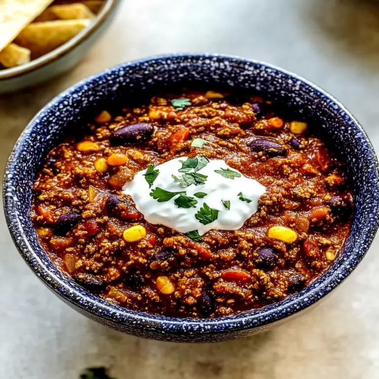 Hearty High Protein Chili Recipe for Comforting Nights