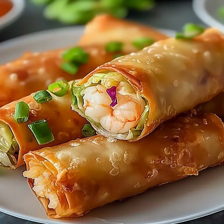 Crunchy Crispy Shrimp and Cabbage Egg Rolls Recipe