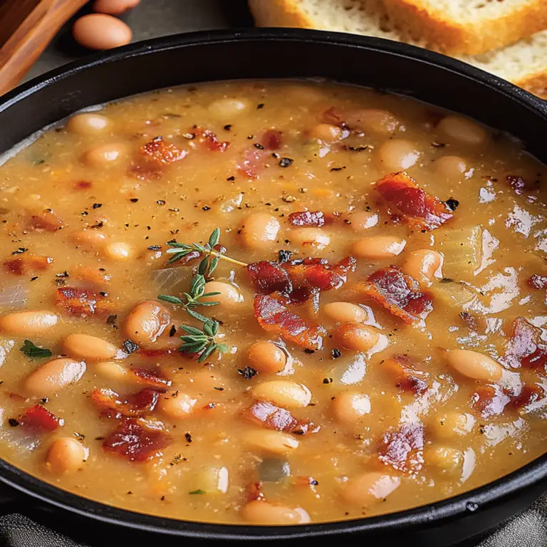 Cozy Bean with Bacon Soup: A Hearty Comfort Food Delight