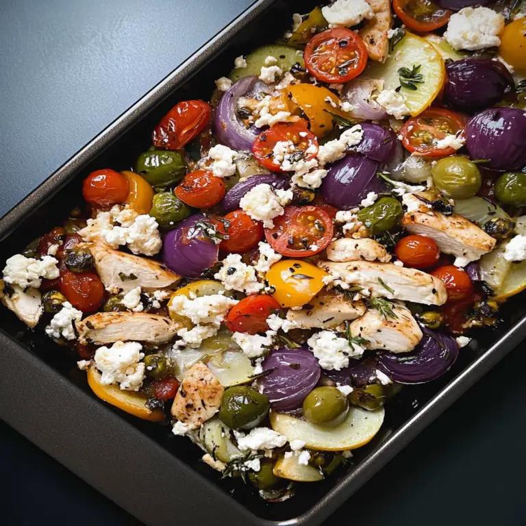 Flavorful Mediterranean Chicken Sheet Pan Dinner Recipe