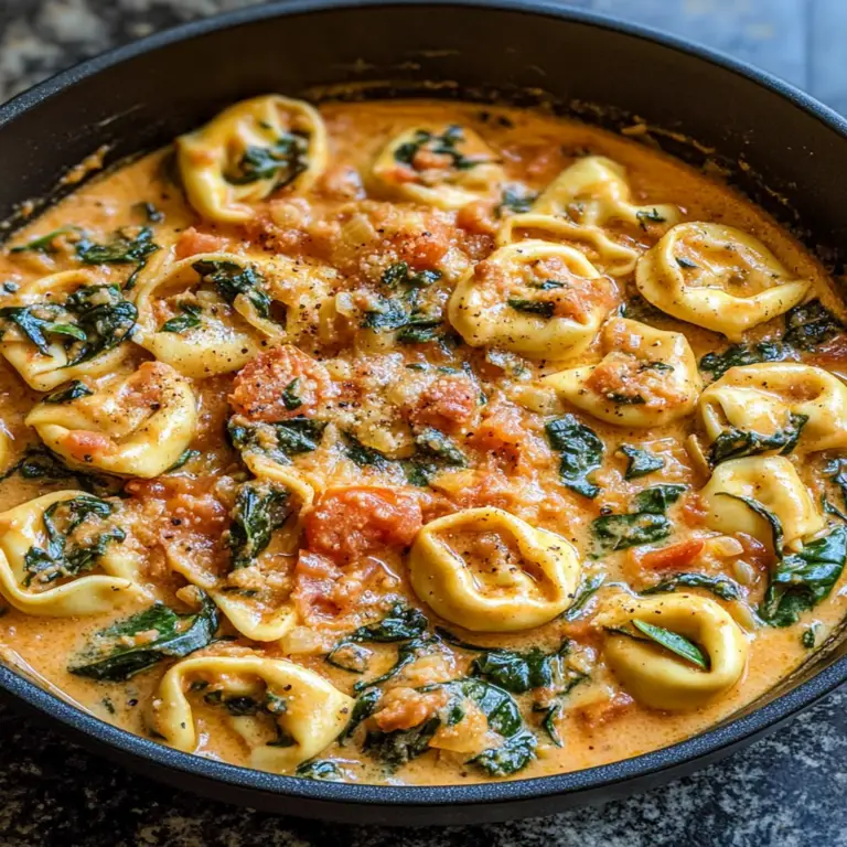 Irresistible Creamy Spinach Tomato Tortellini Recipe
