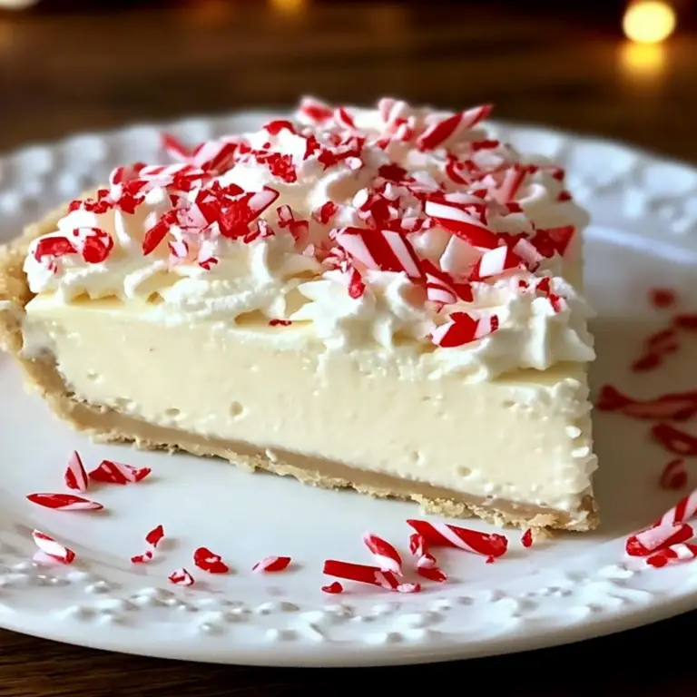 Irresistible White Chocolate Peppermint Cheesecake Mousse Pie