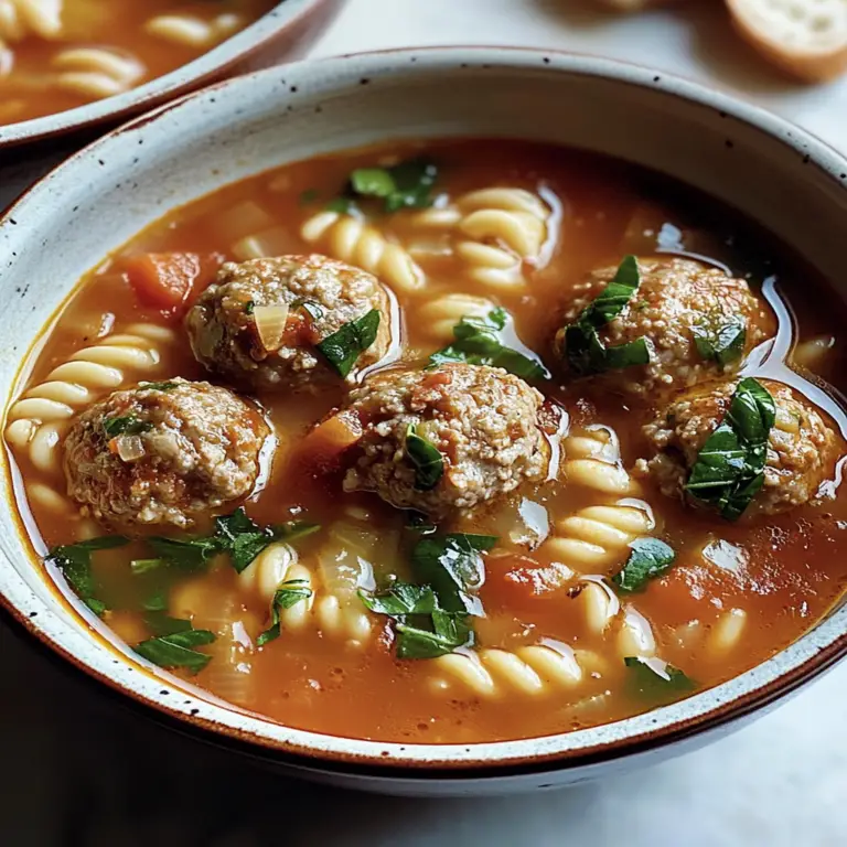 Comforting Italian Meatball Soup for Cozy Evenings