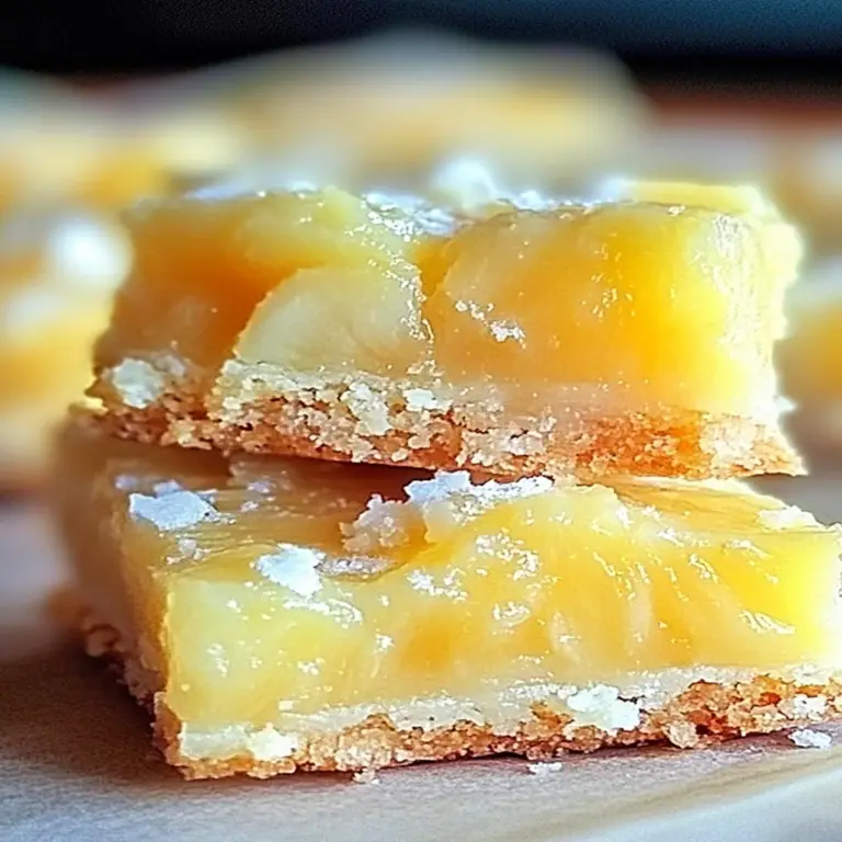 Delightful Pineapple Bars: A Tropical Treat Recipe