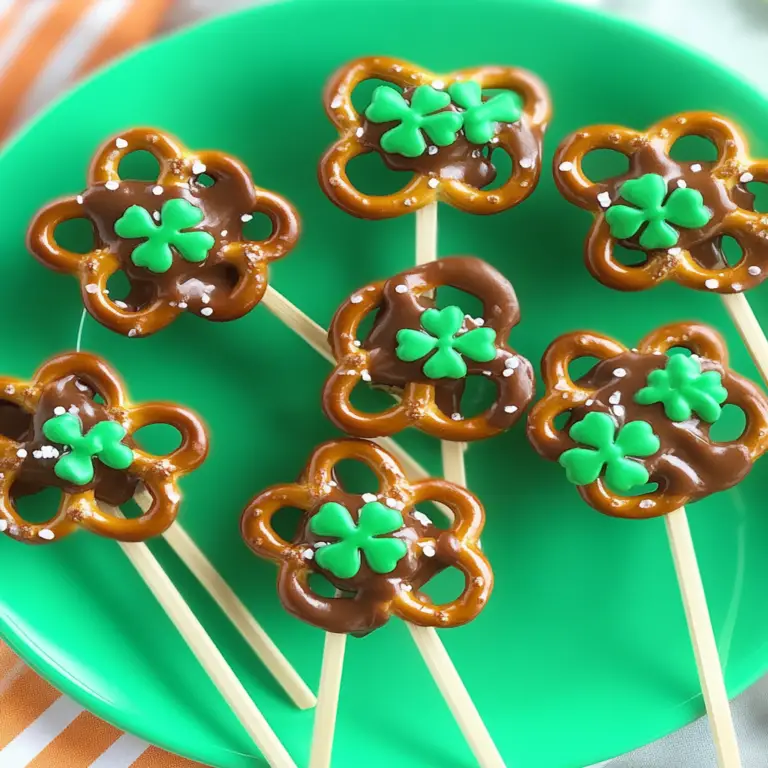 Irresistible Shamrock Pretzel Pops for St. Patrick's Day