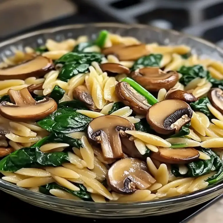 Cozy Spinach Mushroom Orzo: A Comforting 30-Minute Meal
