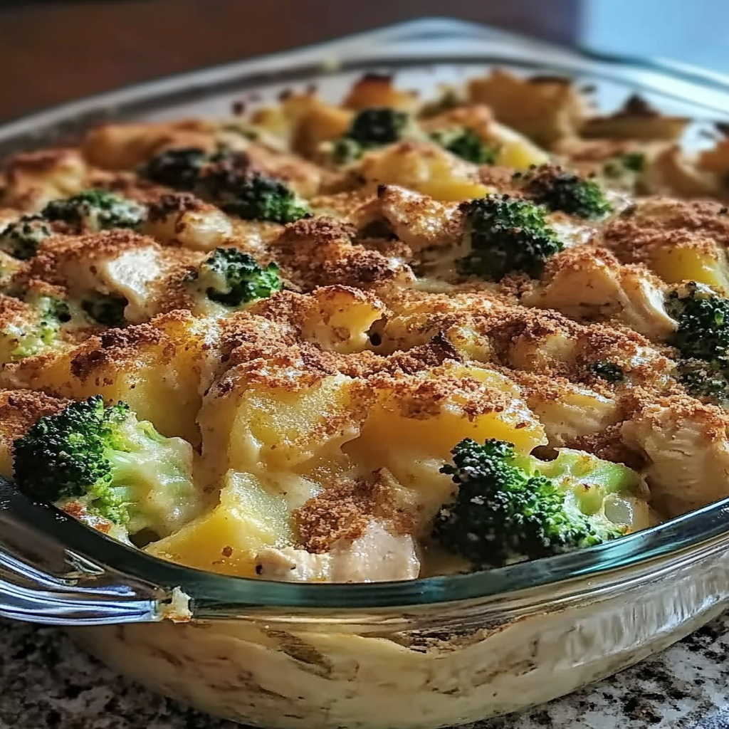 Cozy Baked Potato Chicken and Broccoli Casserole Recipe
