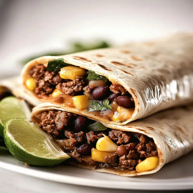 Ultimate Beef and Bean Burritos: Flavorful Fiesta Wraps