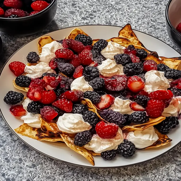 Irresistible Berry Dessert Nachos Recipe for Sweet Bliss