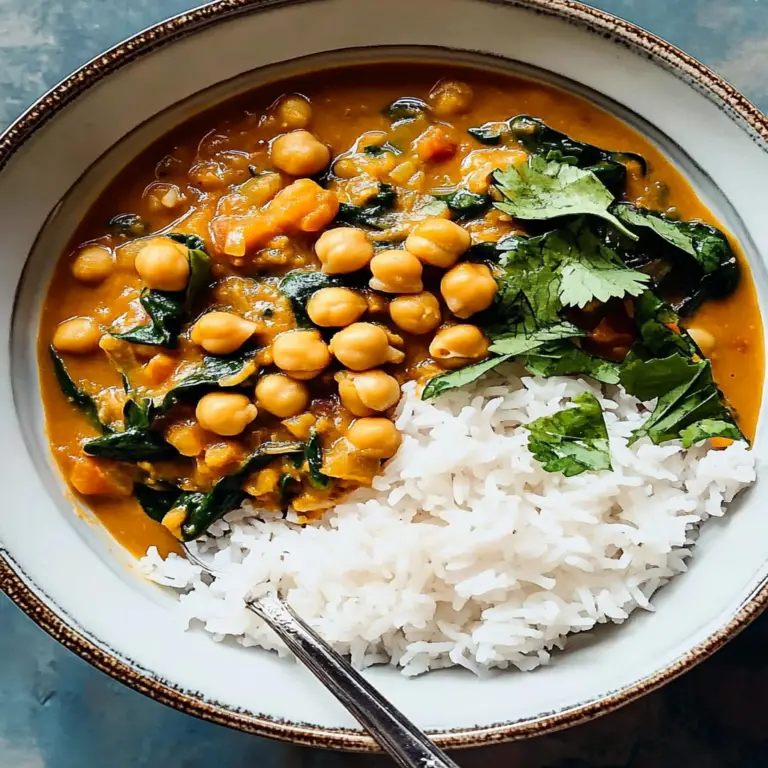 Irresistible Chickpea Curry with Spinach & Rice Recipe