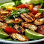 Zesty Grilled Chili Lime Chicken Fajita Salad Recipe