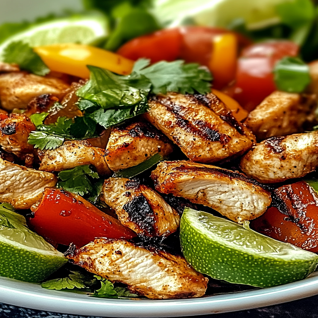 Zesty Grilled Chili Lime Chicken Fajita Salad Recipe