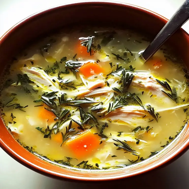 Zesty Lemon Rosemary Chicken Soup Recipe for Comfort
