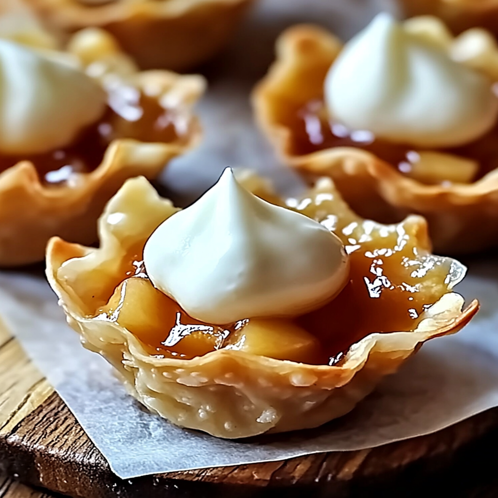 Irresistible Mini Apple Pie Wonton Cups Recipe