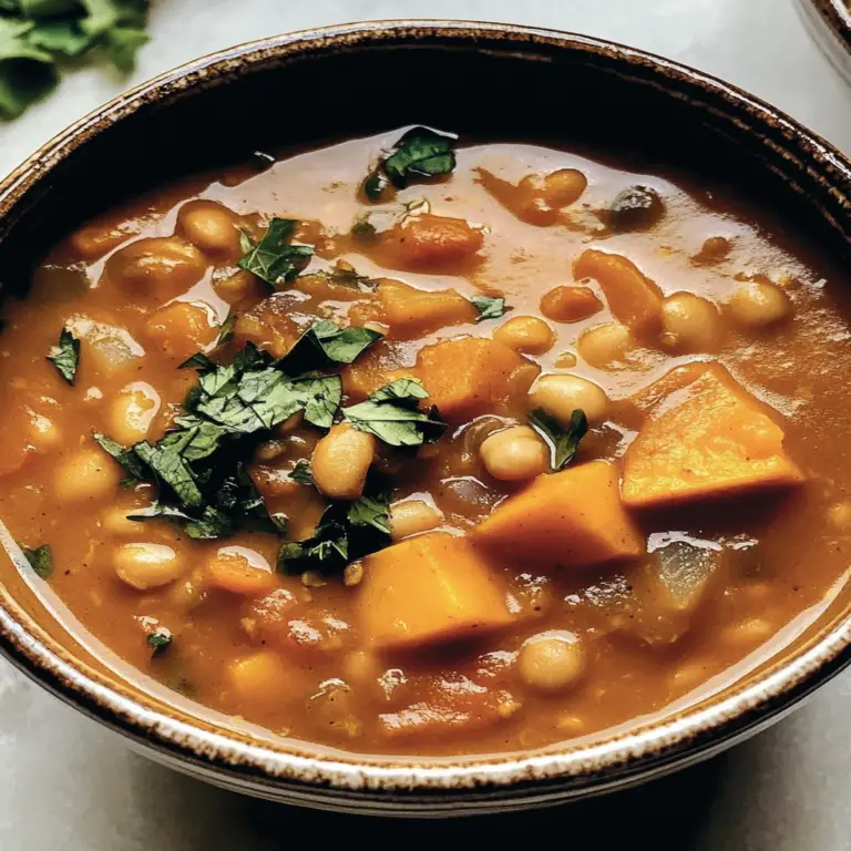 Irresistibly Spicy Peanut Soup with Sweet Potato Delight