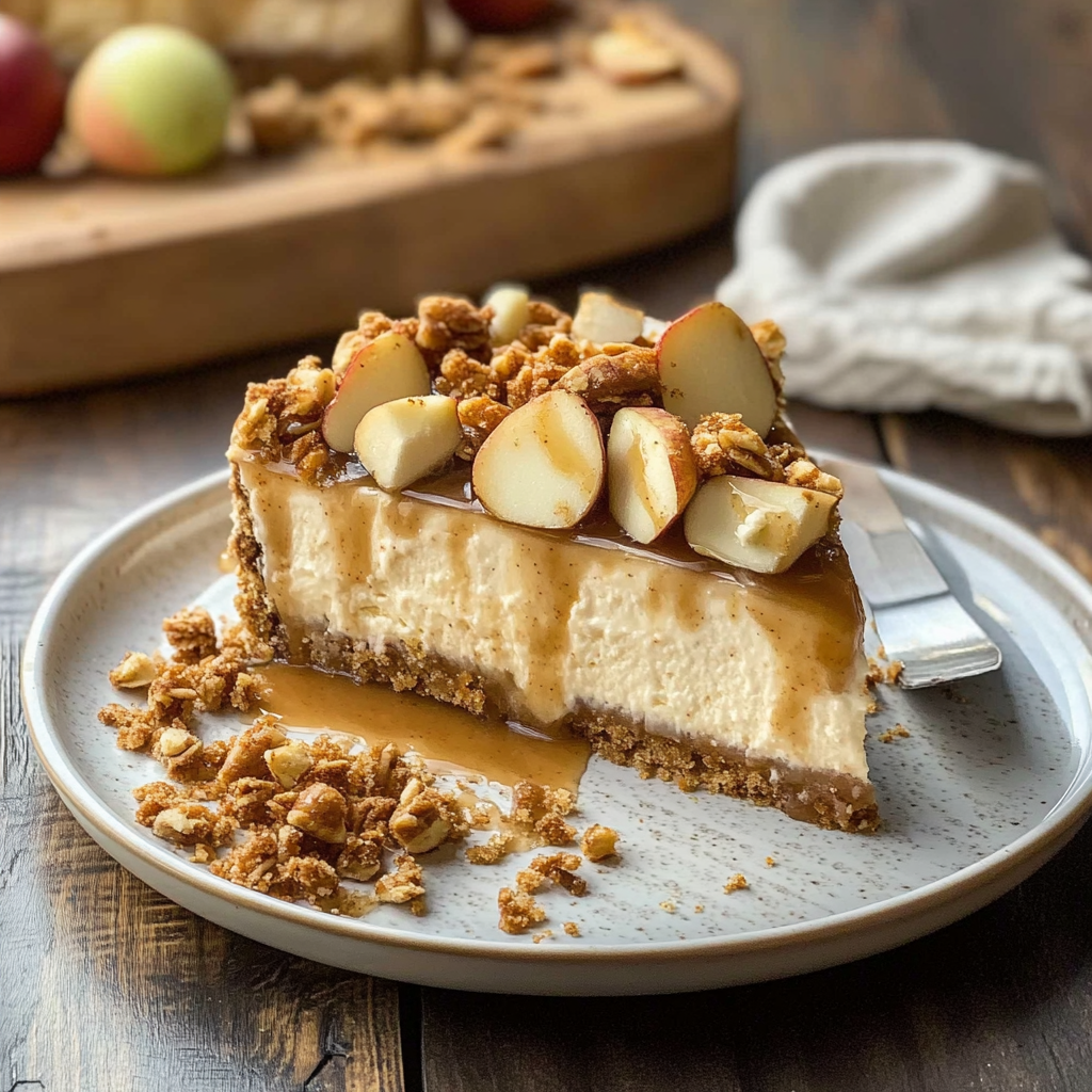 Apple Crisp Cheesecake