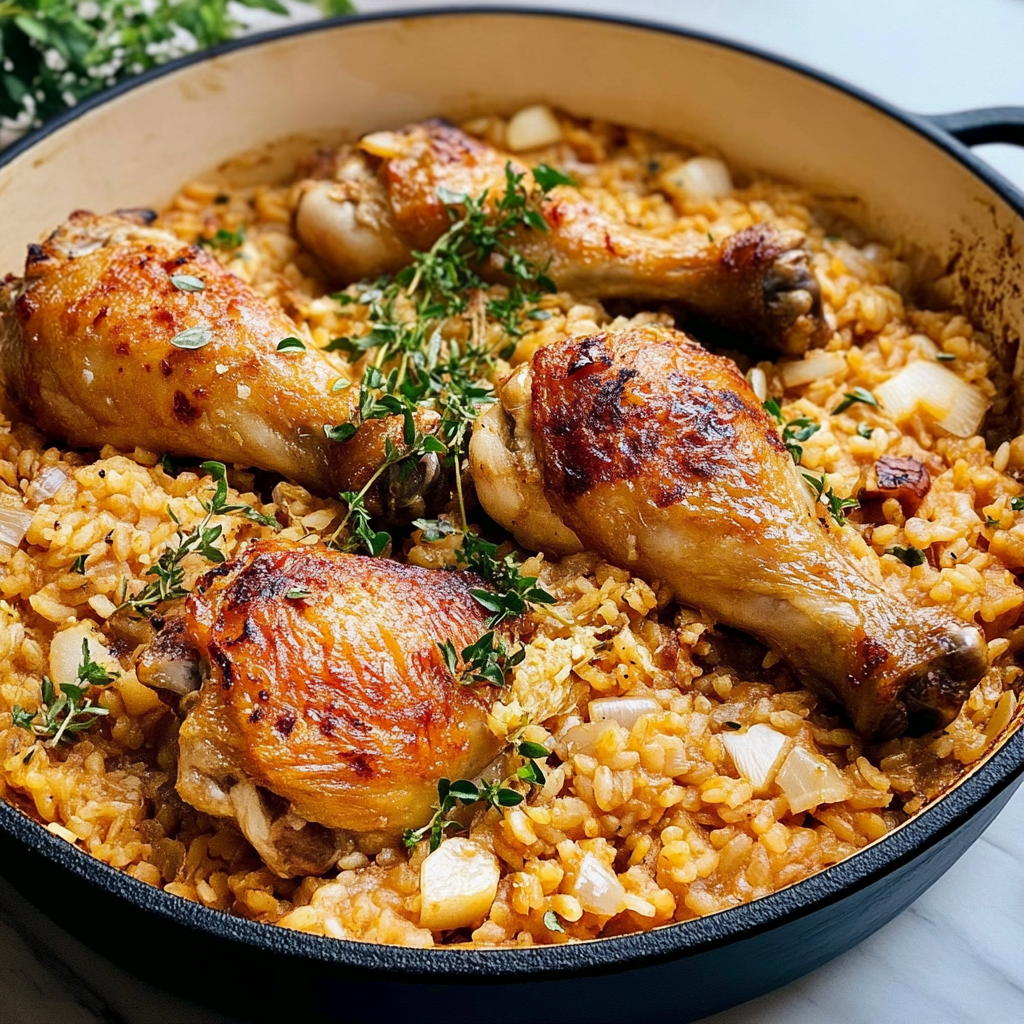 Amazing Baked Chicken Legs and Rice for a Delicious Meal