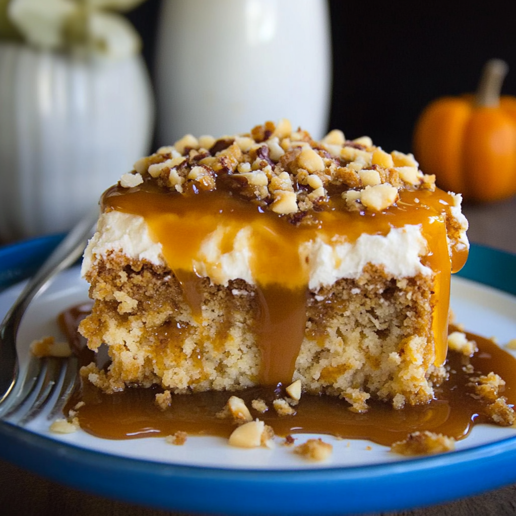 Amazing Caramel Pumpkin Poke Cake for a Delicious Fall Treat