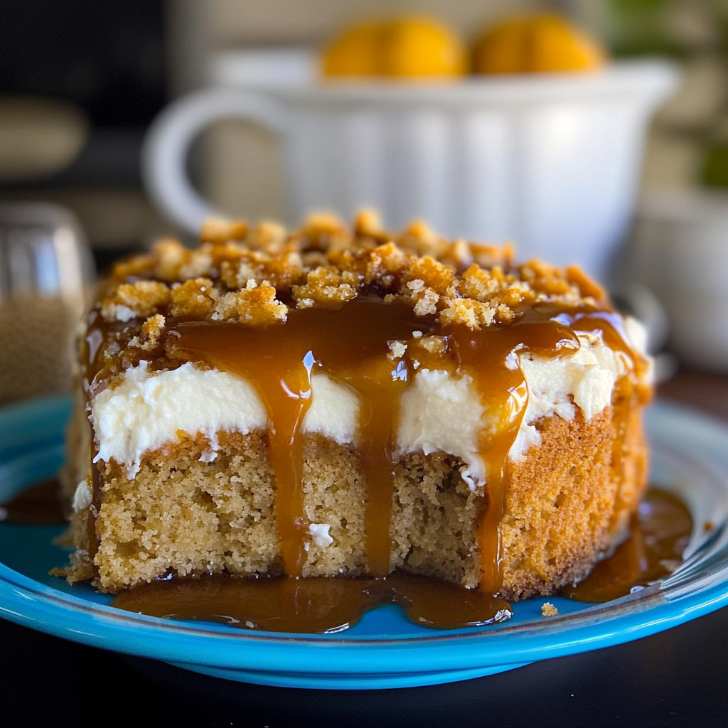 Caramel Pumpkin Poke Cake