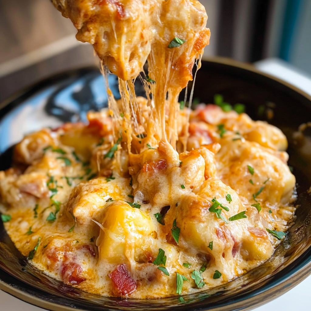 Amazing Cheddar Bacon Ranch Slow Cooker Chicken and Potatoes