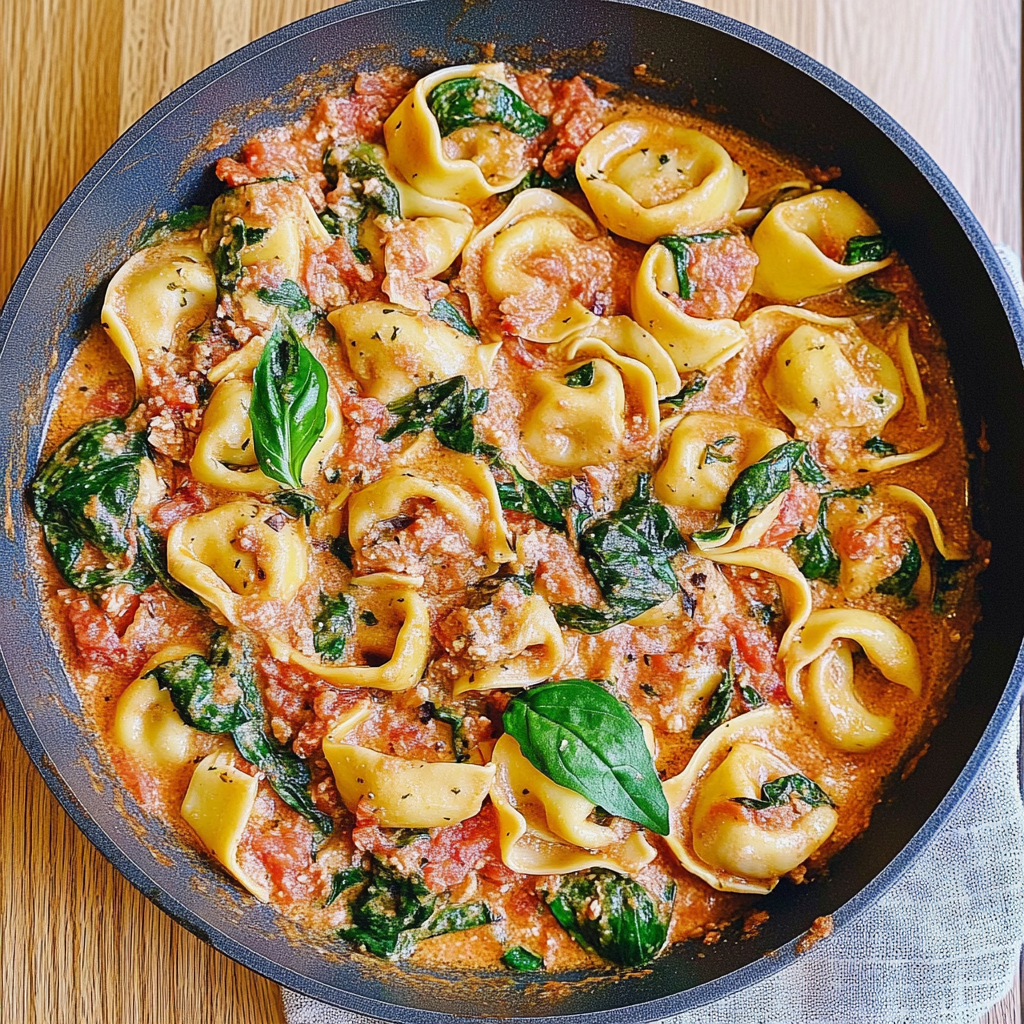 Amazing Creamy Spinach Tomato Tortellini Recipe Delight