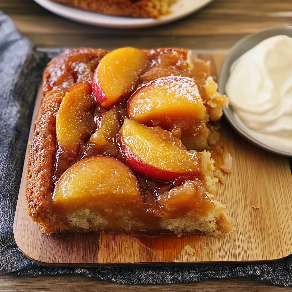 Easy Peach Upside-Down Cake Recipe