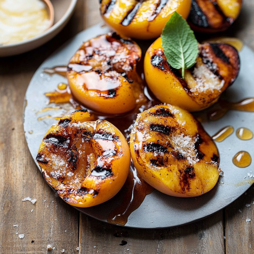 Grilled Peaches with Honey and Cinnamon