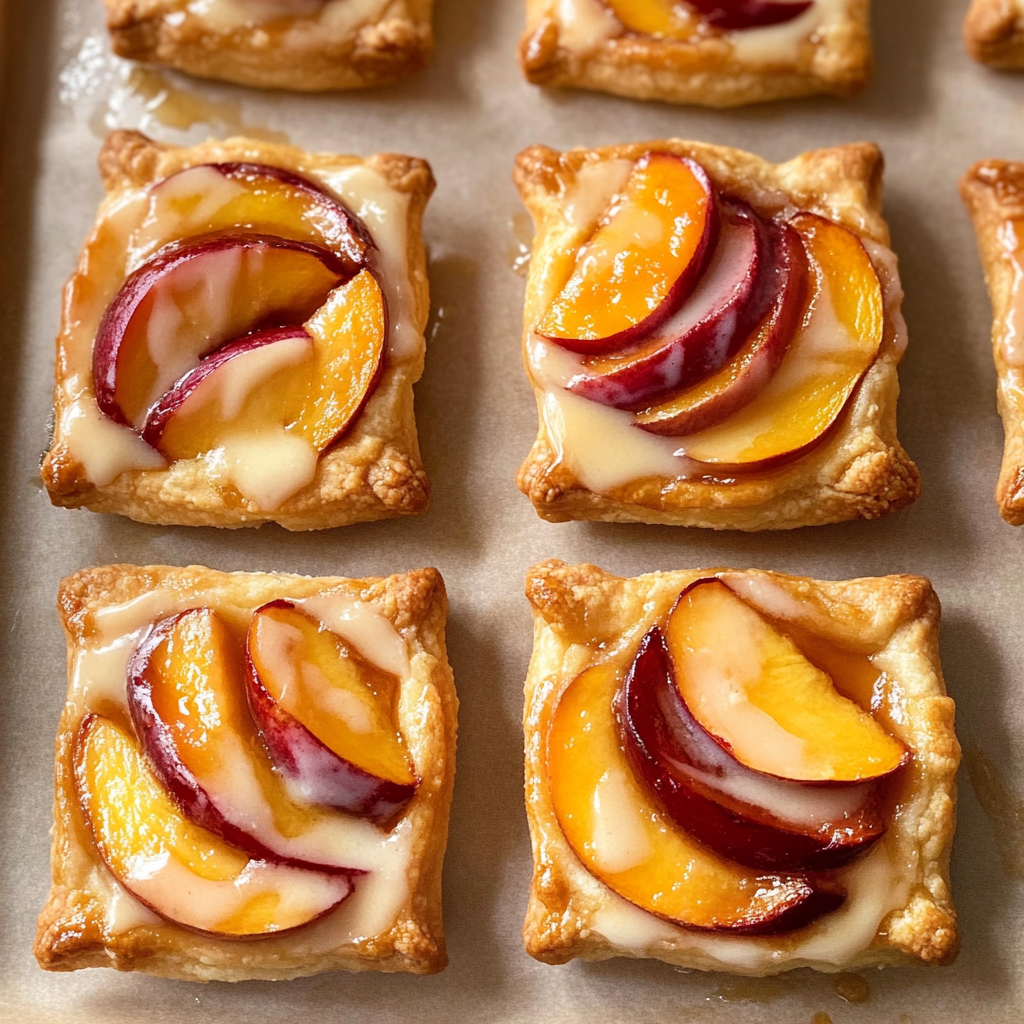 Amazing Mini Peach Tarts with Puff Pastry Delightfully Easy
