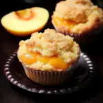 Moist Peach Muffins with Crumble Topping - Incredible Delights