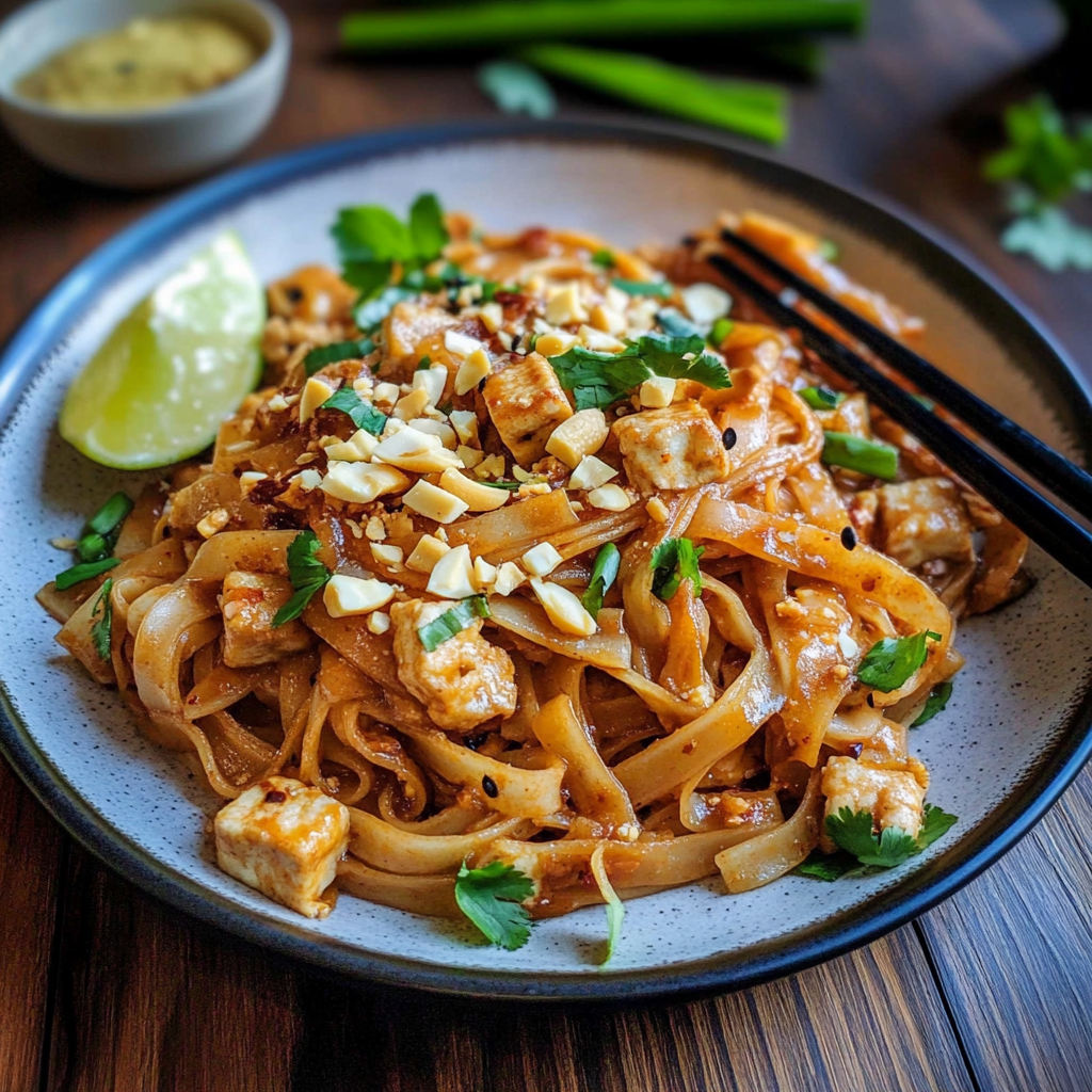Amazing Pad Thai with a Peanut Sauce for Delicious Flavors