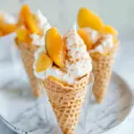 Amazing Peach Cobbler Stuffed Cones for Delicious Joy