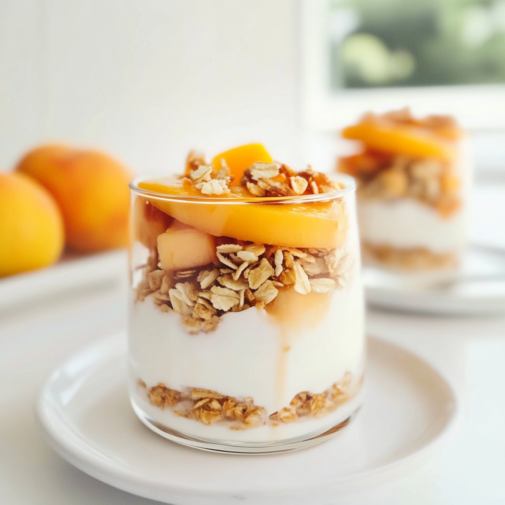 Peach Yogurt Parfaits for Breakfast