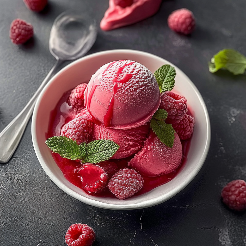 Amazing Raspberry Sorbet That Refreshes Every Bite