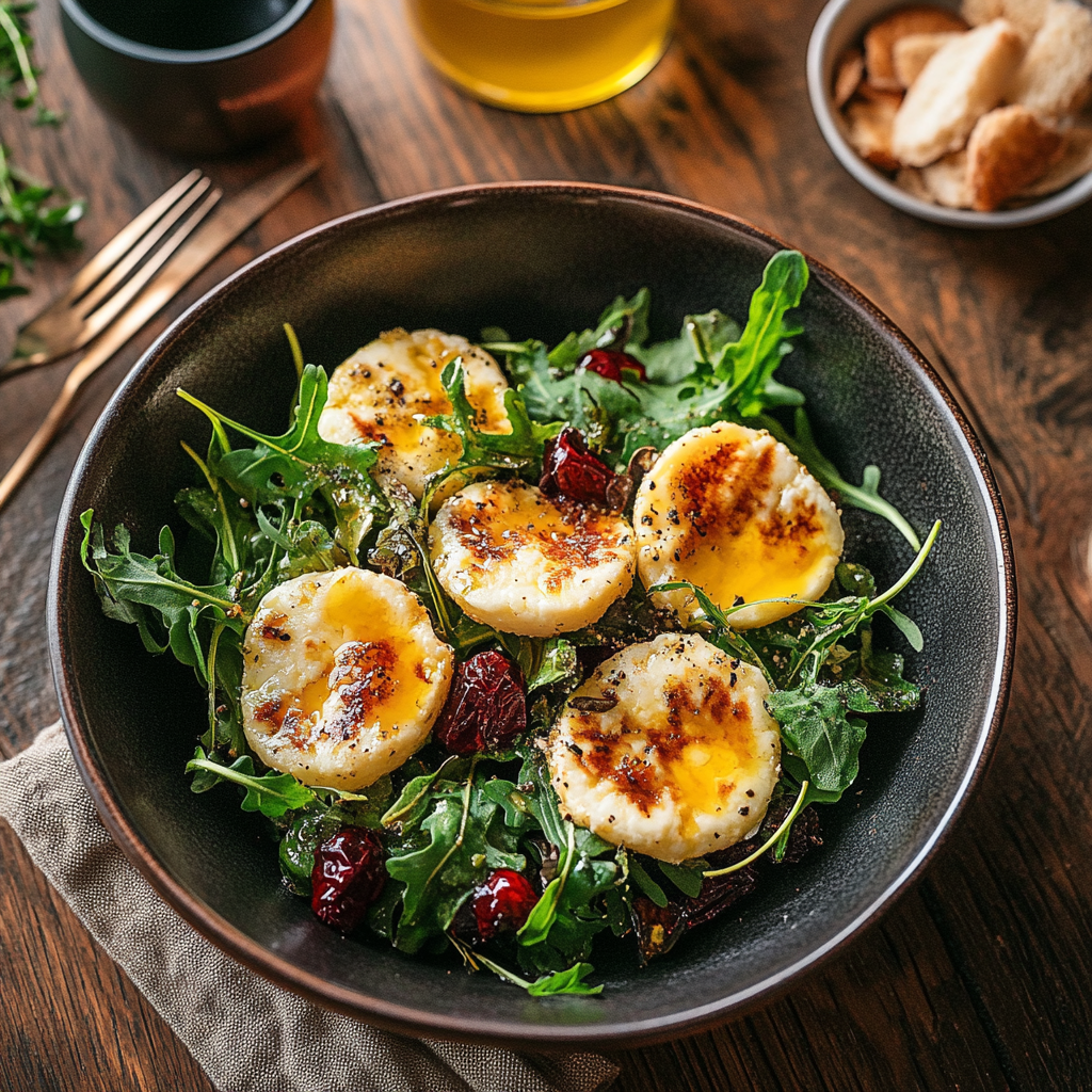Salade De Chèvre Chaud Pané