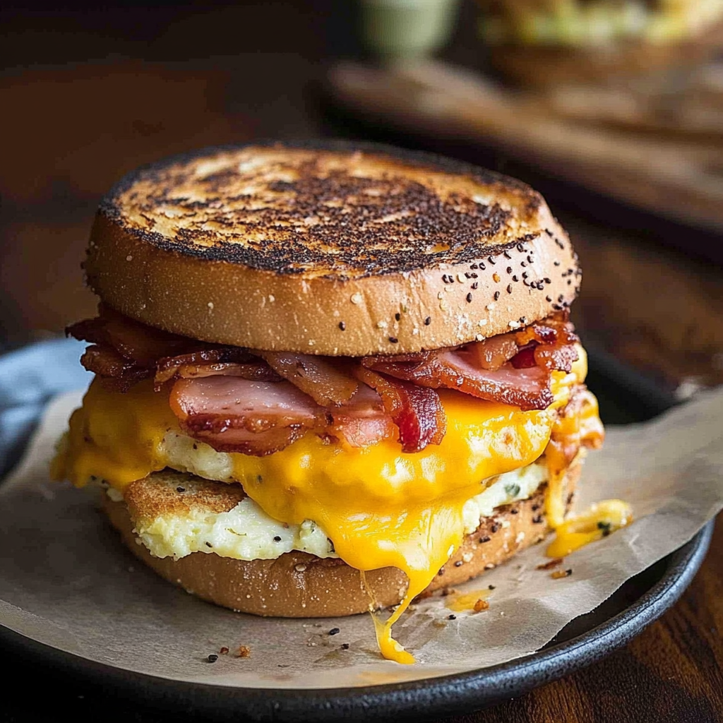 bacon egg and cheese sandwich