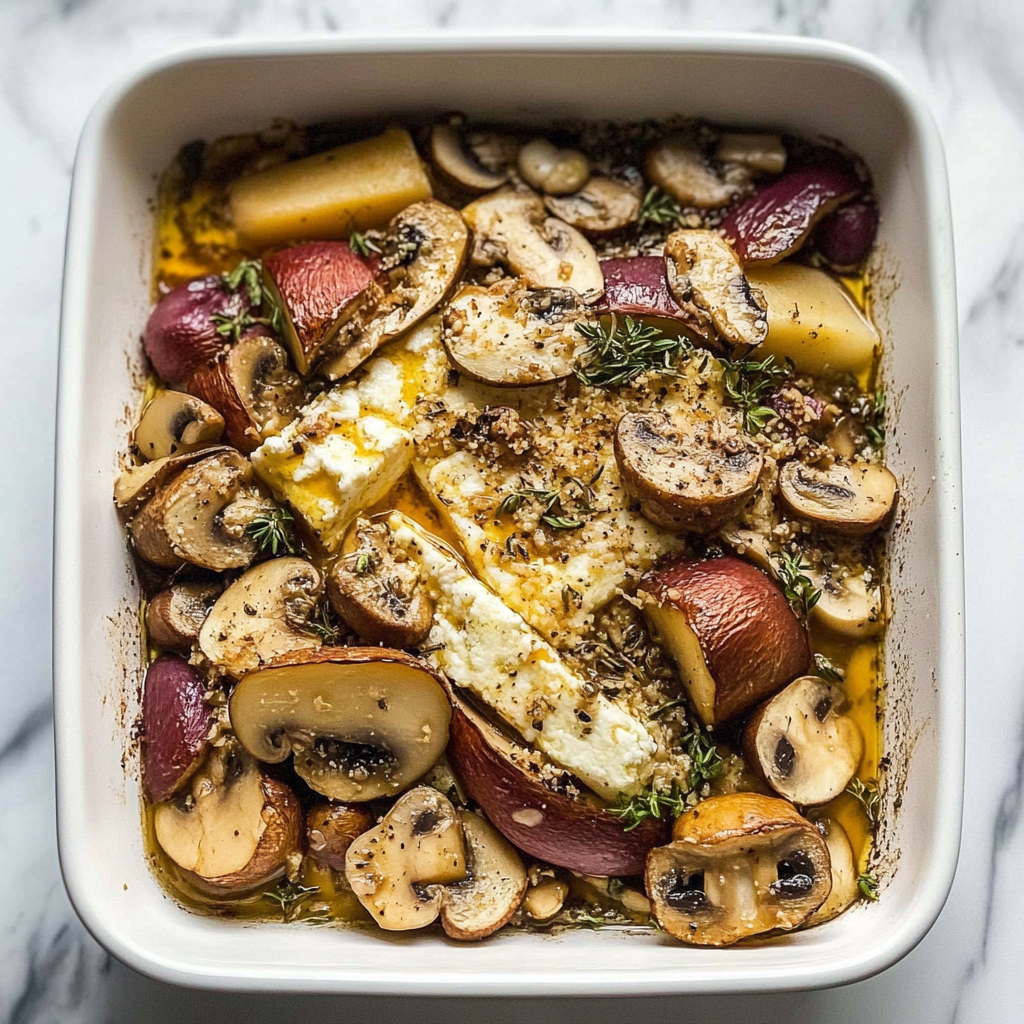 Incredible Baked Feta Pasta with Mushrooms for Earthy Depth