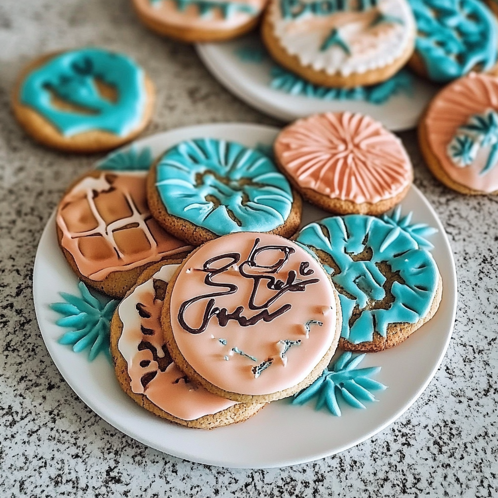 Amazing Beach Cookies Decorated with Sunny Summer Vibes