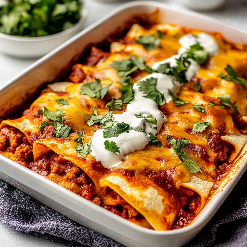 beef enchiladas with red sauce