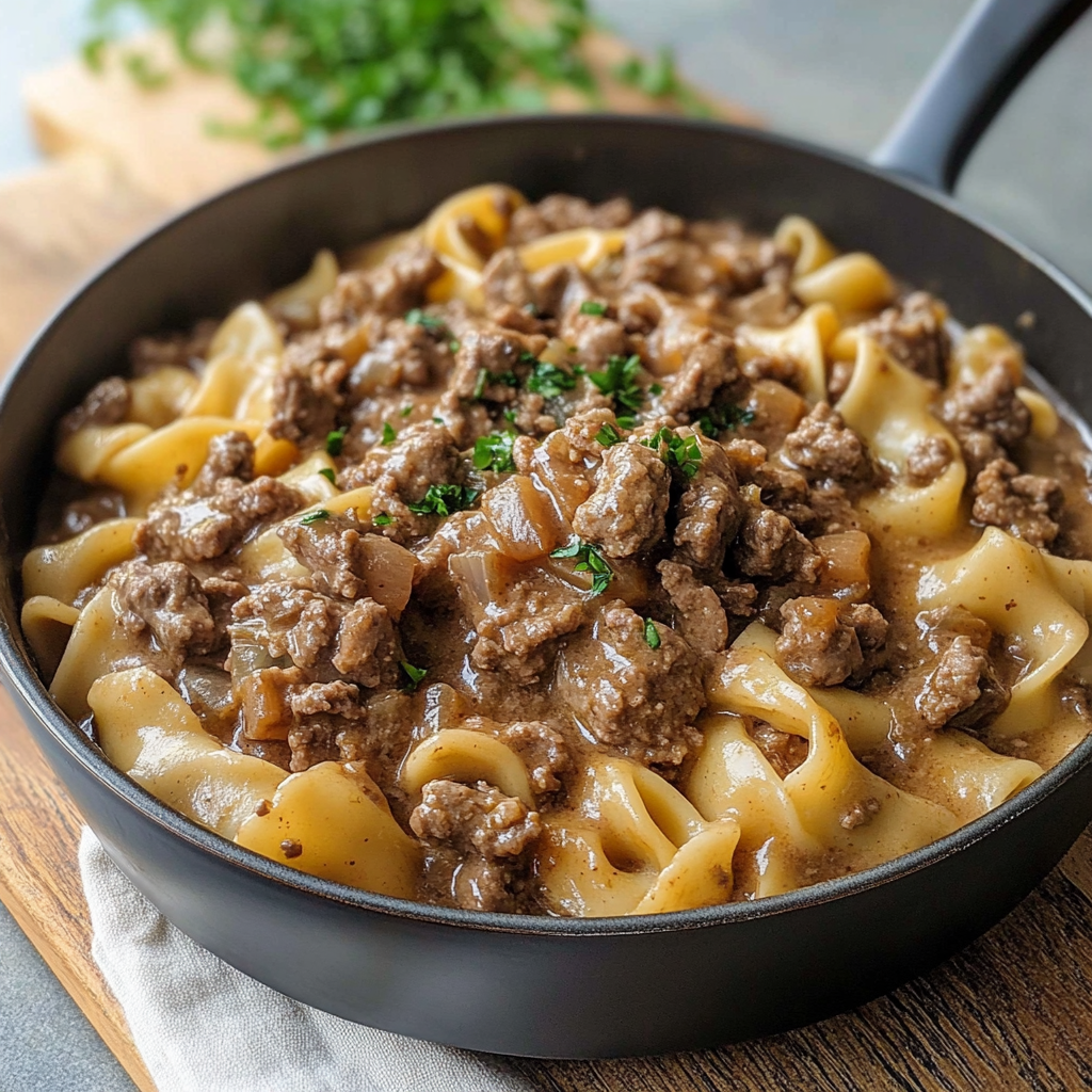 beef stroganoff with ground beef